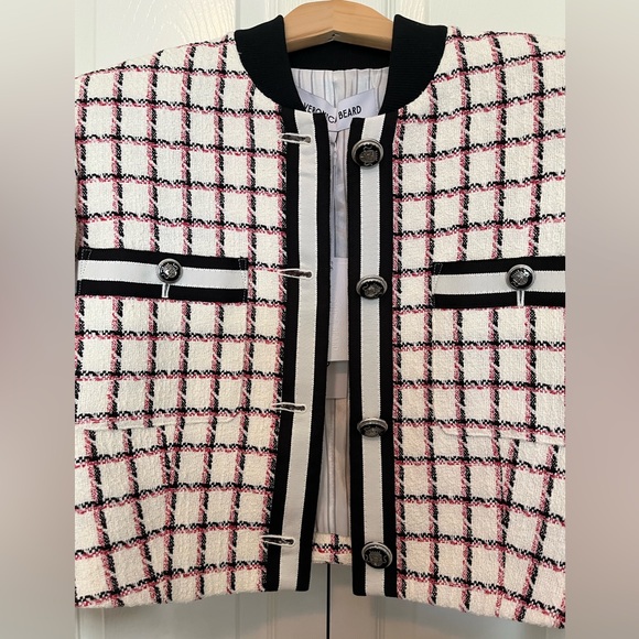 NWT Veronica Beard Ellicot Graphic Tweed Jacket. Size 4 - Picture 12 of 16